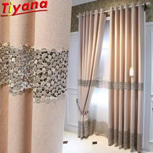 Luxurious Geometric Hollow Out Wave Curtains for Living Room Modern Pink Birds Nest Semi-Blackout Window Drapes for Bedroom #RX