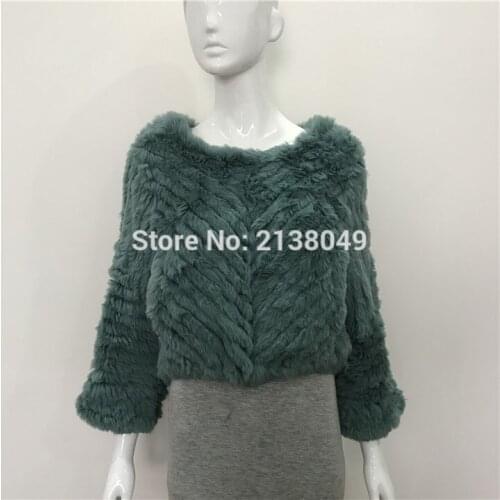 SF0146 New Arrival Brazil Popular WOmen Real fur jacket Rabbit Fur Pullover Sweater Coat