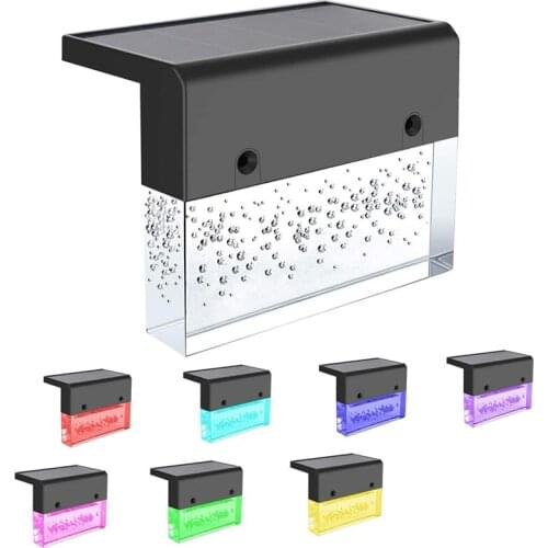 Solar Deck Light Outdoor Solar Table Lamp Warm White Color Changing Solar Fence Light Suitable for Courtyard Garden Yard