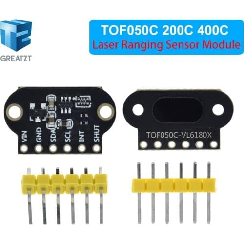 VL6180/VL53L0X/VL53L1X Time of Flight (ToF) Laser Ranging Sensor Module TOF050C TOF200C TOF400C 50CM/2M/4M IIC For Arduino STM32