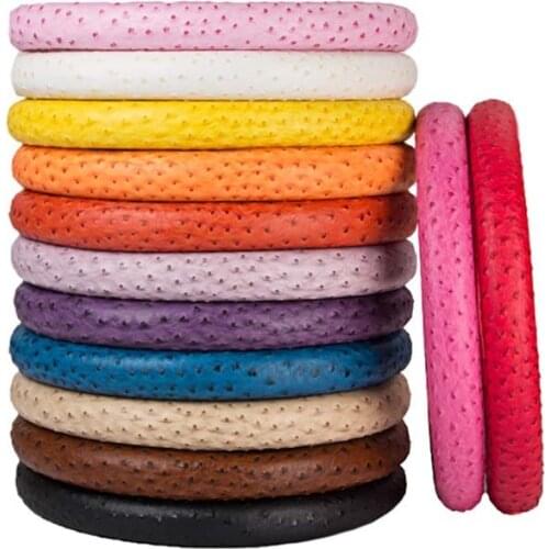 13 Colors Ostrich Grain Car Steering Wheel Cover Fiber leather Steering-Wheel Covers Cases Car Accessories For Girls Women