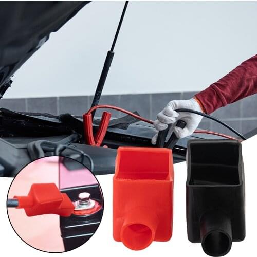 2PCS Car Battery Negative Positive Terminal Covers Cap Boot Insulating Terminal Protector Replacement Batteries Accessories New
