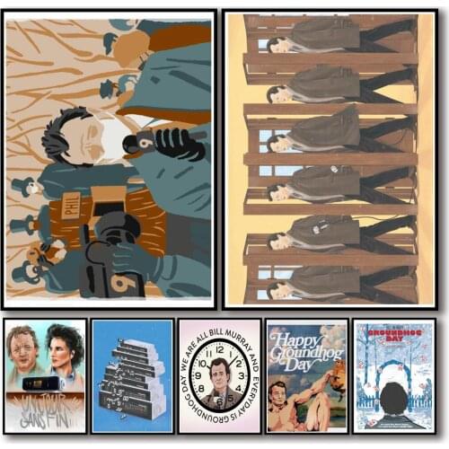 23 Designs Groundhog Day Whitepaper Poster Artwork Homedecal Fancy Wall Sticker for Coffee House Bar
