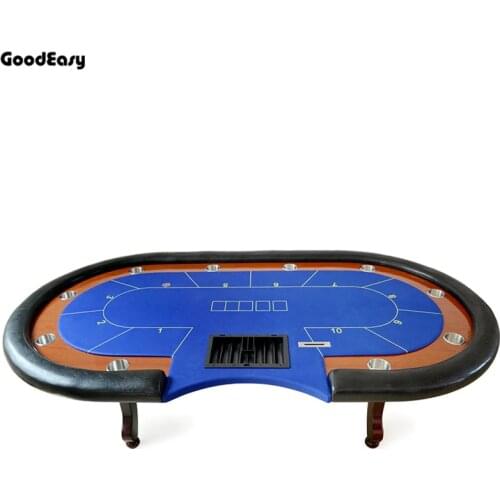 260*140cm 6 Colors Casino Poker Table Texas Hold'em Baccarat Square Tbale with 10 Players Gambling Table Wood Table