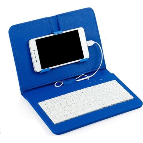 Keyboard Case Phone Keyboard Mobile Phone Universal Keyboard Holster PU Travel Carrying Stand Cover GDeals