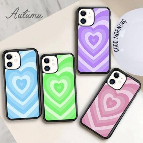 Love Heart Phone Case for iPhone 11 12 Pro Max mini X XR XS SE 2020 5 6S 7 8 Plus Samsung Galaxy S8 S9 S10 Cover shell