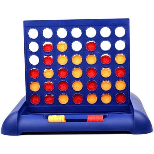 Kids Funny Intelligent Connect Educational Toys Four Row Parent-Child Game Chess Set Non-Toxic Chess Game Backgammon Toy
