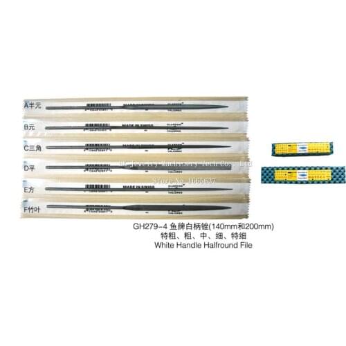 Diy 140mm 12pcs/set GH279-4 white handle 6 shape files set goldsmith Tools,jewelry tools and machine,jewelry files