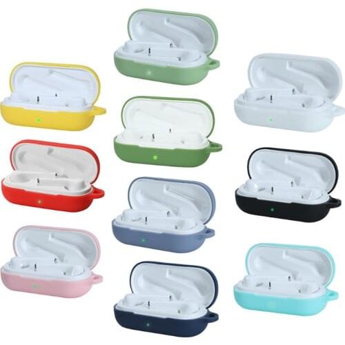 For hua wei flypods 3i bluetooth earpods Case Silicone With Metal Hook Shockproof Earphones Skin Protective Earbuds Cover