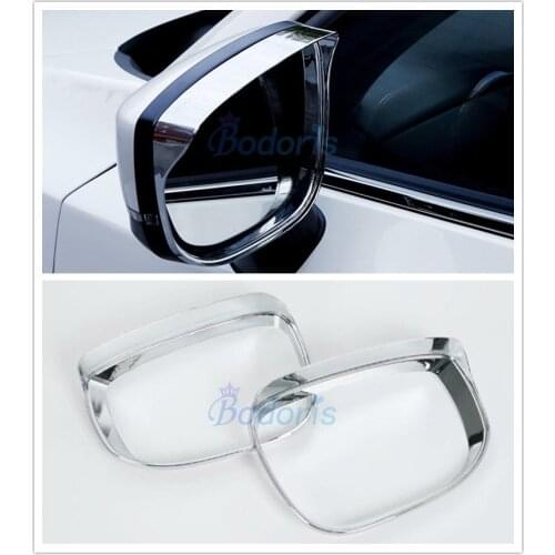 For Mazda CX-5 CX5 KF 2017 2018 2019 2020 Side Wing Mirror Rain Blades Rear View Eyebrow Trim Chrome Car-styling Accessories