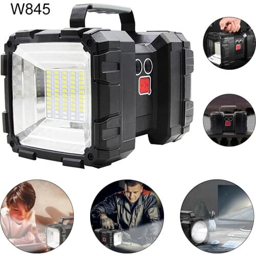 Dual Head Searchlight Handheld Spotlight Flashlight Outdoor Emergency Hiking