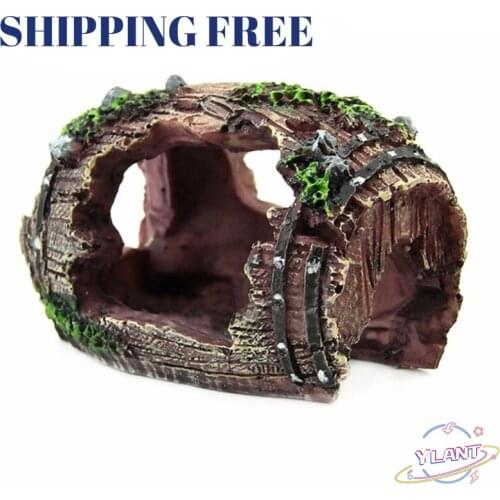 Artificial Barrel Cave Landscaping Accessories For Fish Tank Aquarium Decoration Background Resin Aquarium Ornaments Decorations