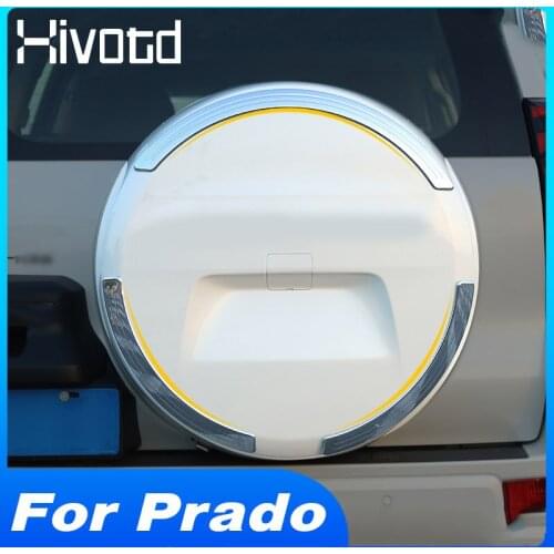Spare Tire Cover Trim Rear Wheel Decoration Strip Exterior Chrome Accessories Car Styling For Land Cruiser Prado 150 2010-2020