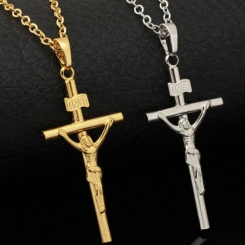 Korean Fashion Necklace Plated Gold Cross Necklace, Christian Fashion Necklace Necklace Women Christmas Gifts