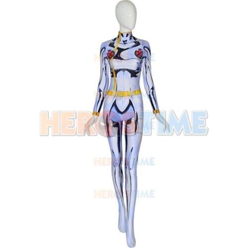 X-Men White Storm Cosplay Costume 3D Print Ororo Munroe Woman/Girls/Lady Suit Halloween Zentai Catsuit Xmen Costumes Bodysuit