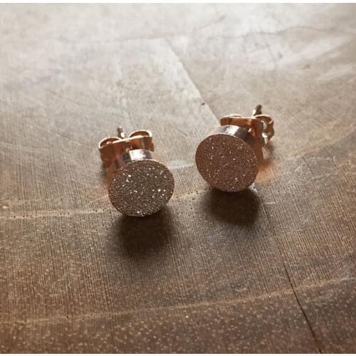 Minimalist Dots Earings Fashion Jewelry Stainless Steel Shine Druzy Earrings For Women Best Friend Gifts boucle d'oreille 2018