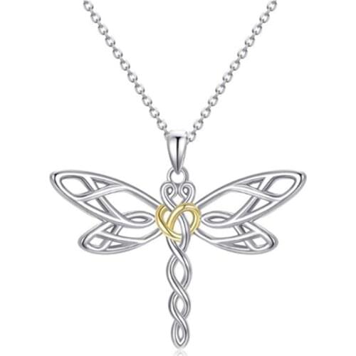 Fashion Silver Color Necklace Creative Dragonfly Woman Necklace Romantic Anniversary Party Gift Trend Jewelry 2021