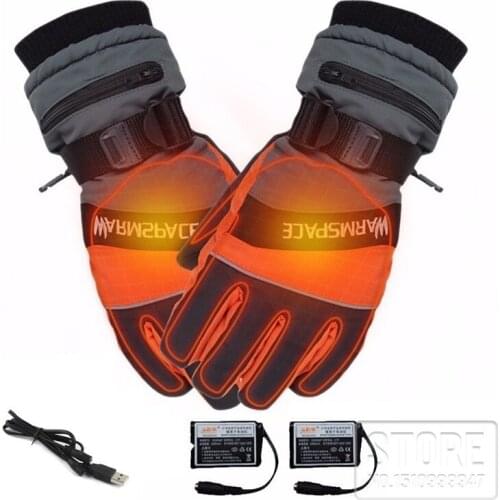 NEW Motorcycle Waterproof Heated Gloves Moto Touch Screen Guantes Battery Powered Motorbike Racing Riding Gloves