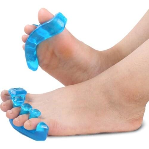 Soft Silicone Toe Separator Hallux Valgus Gel Toe Straightener Thumb Valgus Protector Supports Foot Finger Adjuster Bone Care