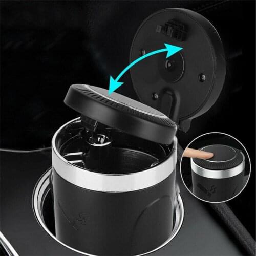 Car Ashtray Car Interior Decoration Creative New Product Car Multifunctional Portable Ashtray Type Supplies Push Smokeless Z7J8