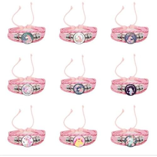 New Unicorn Braided Bracelet for Girl Women Friendship Bracelets Jewelry Multi-layer Charm Bracelet Fashion Jewelry Gifts