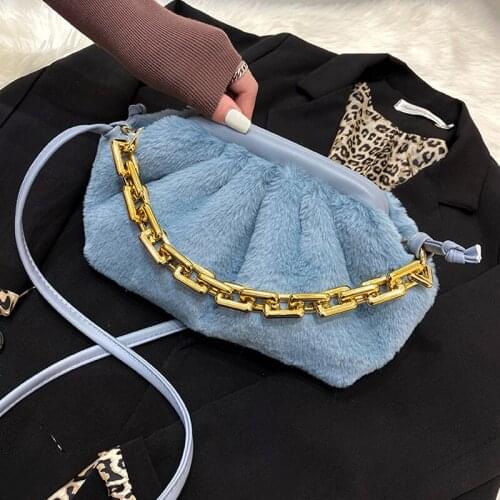 Plush Large Clutch New Crossbody Bags Famous Brands Women Shoulder Bag Ladies Handbags 2021 Winter Womens Hand Bag and Purses
