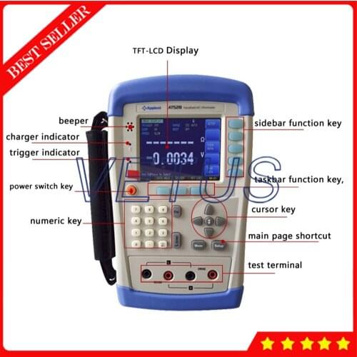 Handheld AC milliohm meter Battery Tester 1mV to 50V With Data Hold function Battery Internal Resistance Tester AT528