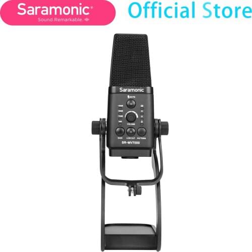 Saramonic SR-MV7000 Multi-Pattern XLR&USB Condenser Microphone for Recording Conference Interview Live-Streaming Podcast