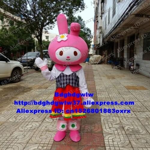 Folding Rabbit Girl Easter Osterhase Hare Mascot Costume Adult Cartoon Character Marry Nuptials Parents-child Campaign zx2870