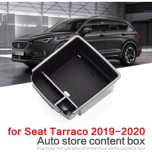Smabee Car Armrest Box Storage for Seat Tarraco 2019 - 2020 for Tiguan 2016 - 2020 Accessories Central Console Organizer Stowing