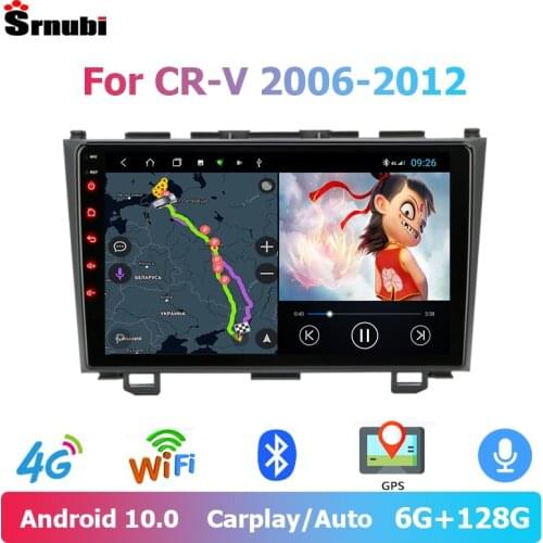 Srnubi 2 Din Android 10 Car Radio Multimedia Player for Honda CR-V 3 RE CRV 2006 2007 2008-2011 Navigation GPS Audio Stereo Dvd