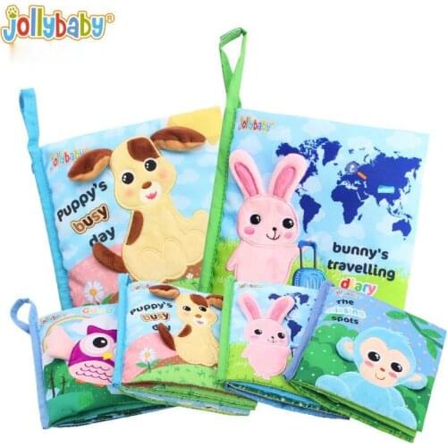 Baby Cloth Book Learning Early Education Puzzle Toys for Kids Infant 0-36 Months Cartoon Animal Newborn Happy Gifts Jollybaby