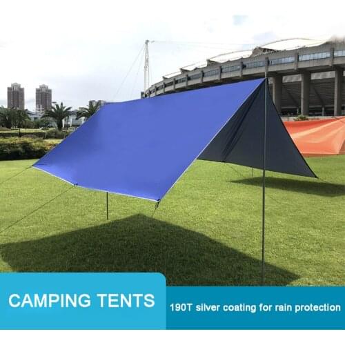 Outdoor Canopy Camping Awning Multi Canopy Anti-ultraviolet Awning Tent Containing Nail, Pole 1 Set, 8 Wind Rope