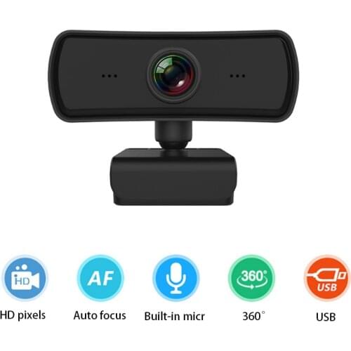 Webcam 1080P 2K HD Mini USB Web Cam For Computer PC With Microphone 360° Rotatable Camera Live Video Call Teaching Conference
