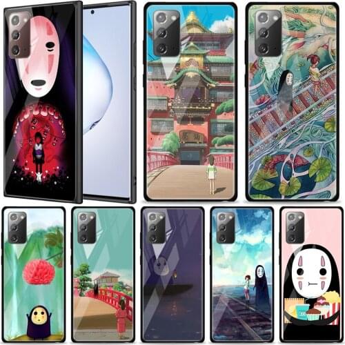 Spirited Away No Face Man Tempered Glass For Samsung Galaxy Note 20 Ultra 10 9 8 Plus Lite A70 A50 A40 A30 A20 A10 Phone Case