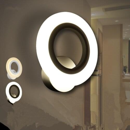 Factory LED Wall Lamps Acrylic aisle sitting room bedroom circular loops 6w-10w wall lamp of the head of a bed 110v-240v