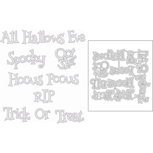 2020 New Halloween Words Metal Cutting Dies and Trick or Treat Die Scrapbooking For Crafts Greeting Card Making No Stamps Sets