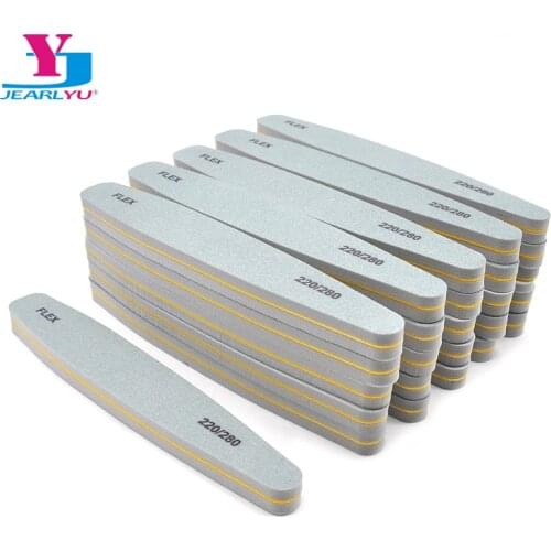 50 Pcs Nail File 220/280 Sponge Nail Sanding Polisher Buffer Blocks Grey Nails Files 100/180 Professional Salon Nailart Supplies