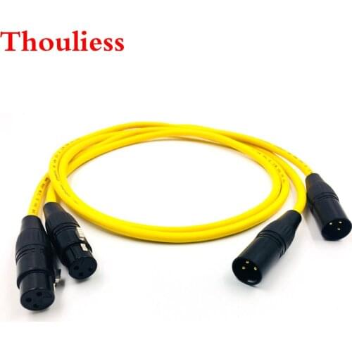Thouliess XLR Balacned Audio Cable 3pin XLR Male to Female Amplifier Interconnect Cable with VDH Van Den Hul 102 MK III Cable