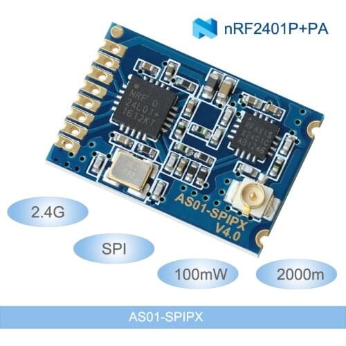 2.4G Wireless Modules 2000 meter Long Distance NRF24L01+PA+LNA Wireless rf Modules 100mW IPEX SPI rf Transmitter and Receiver