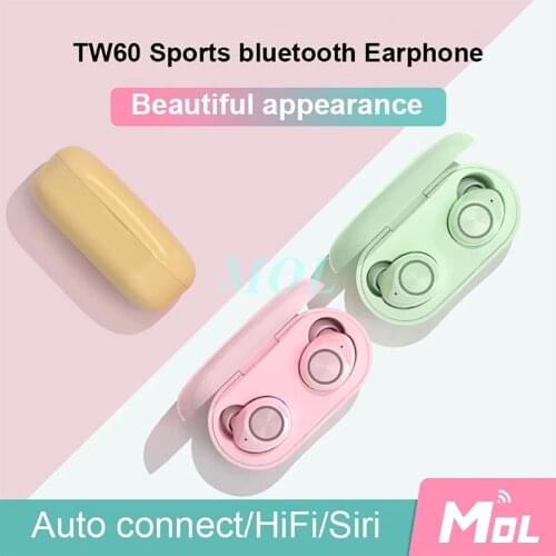 MOL TWS Bluetooth 5.0 Earphones Wireless Headphones True Wireless Earbuds with Microphone for iPhone Xiaomi Huawei Samsung