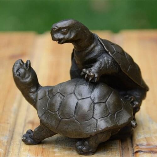 Bronze statue of turtle ornaments accompanied the works of art Home Furnishing Jewelry Wedding Birthday Gift Feng Shui
