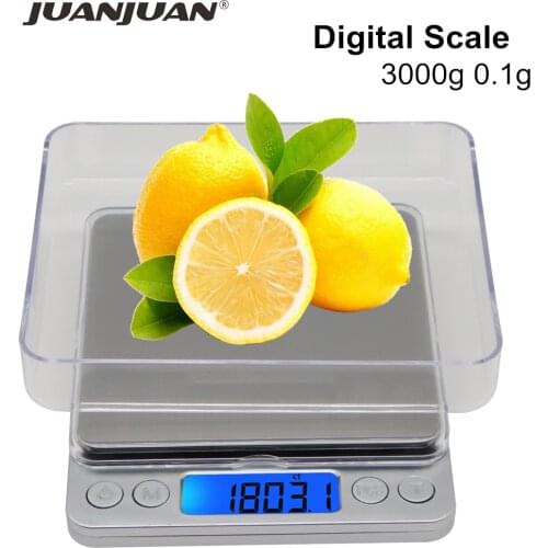 3000g 0.1g Electronic LCD Display Mini 3kg Digital LCD Display Jewelry Weighing Weight Balance Scale Mini Food balance 35%off