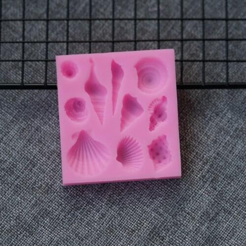 Conch Shell Fondant Cake Mold Decorating Small Chocolate Silicone Mould Kitchen Baking Tools Ocean Series Molds