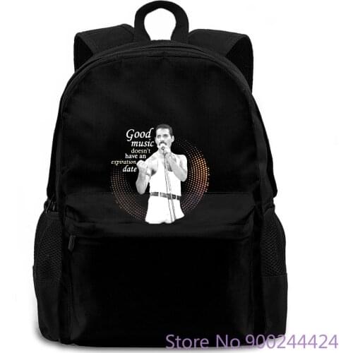 Freddie Mercury Good Music Doesn Have An Expiration Date Best Selling Male Natural women men backpack laptop travel school