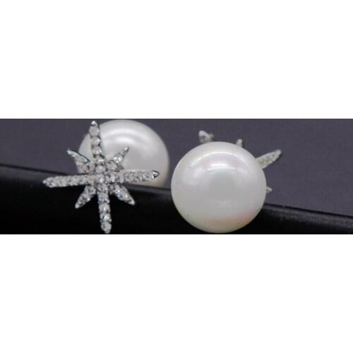 ROSE LIFE 2018 fashion jewelry pearl earrings alloy rhinestone stud earrings classic bridal earrings for women