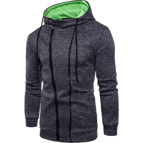 Newdeve Men Coat 2021 New European And American Solid Color Men Tracksuit Long-sleeved Hoodie Sports Men Coat Plsu Size