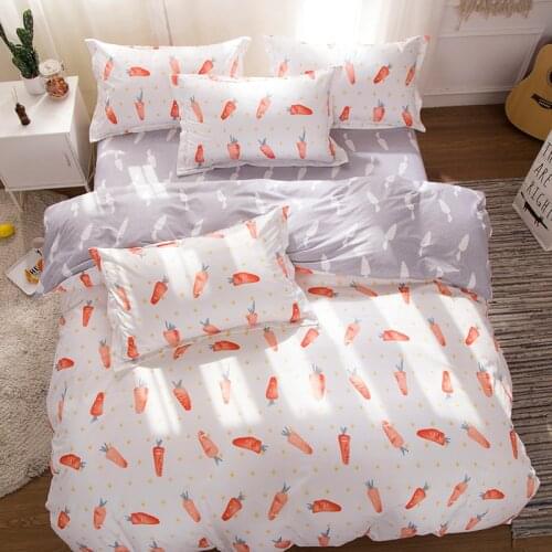 Carrots Bedding Set Duvet Cover Set Pillowcase Home Textiles 2/3pcs Bed Linen King Queen Size Dropship