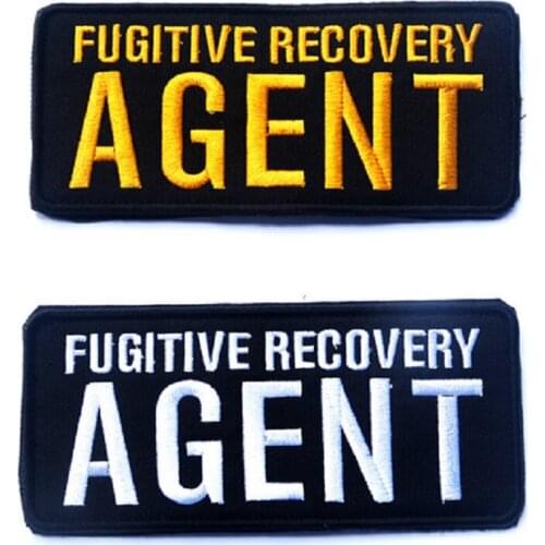 Embroidery Patches Fugitive Recovery Agent Patches Armband Greek Text Armband Fugitive Recovery Agent Embroidery Patches