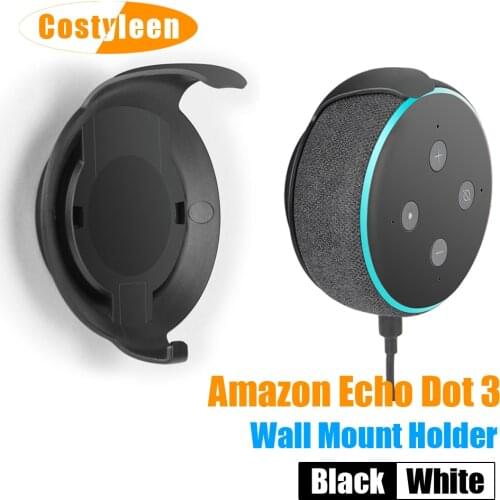 Echo Dot Wall Mount Holder for 3rd Generation, Built-in Cable Management Space-Saving Accessories for Amazon Echo Dot